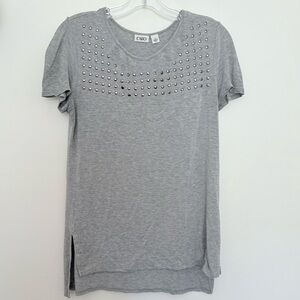 🍒4/$15 Cato Gray Studded Short Sleeve Tee